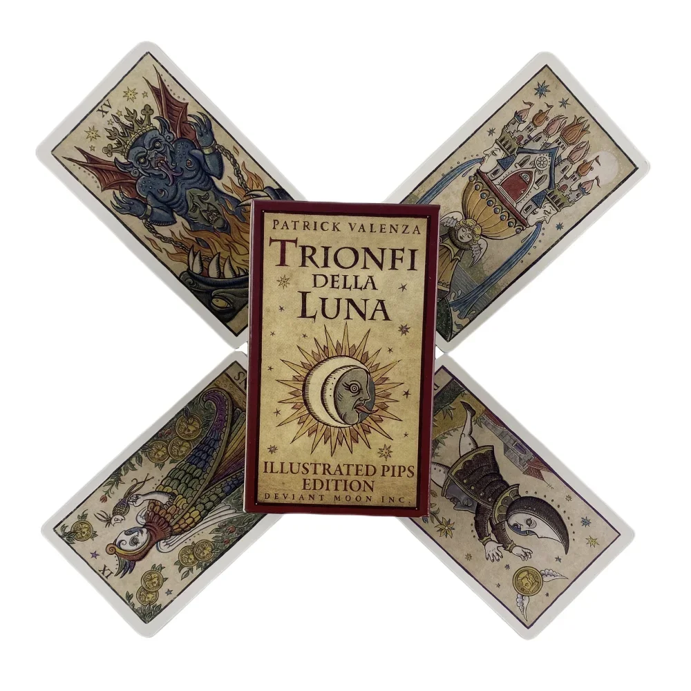 

Trionfi Della Luna Tarot Cards Fortune-telling Oracle Divination Edition Creativity ILLUSTRATED Moon Board Game Deck