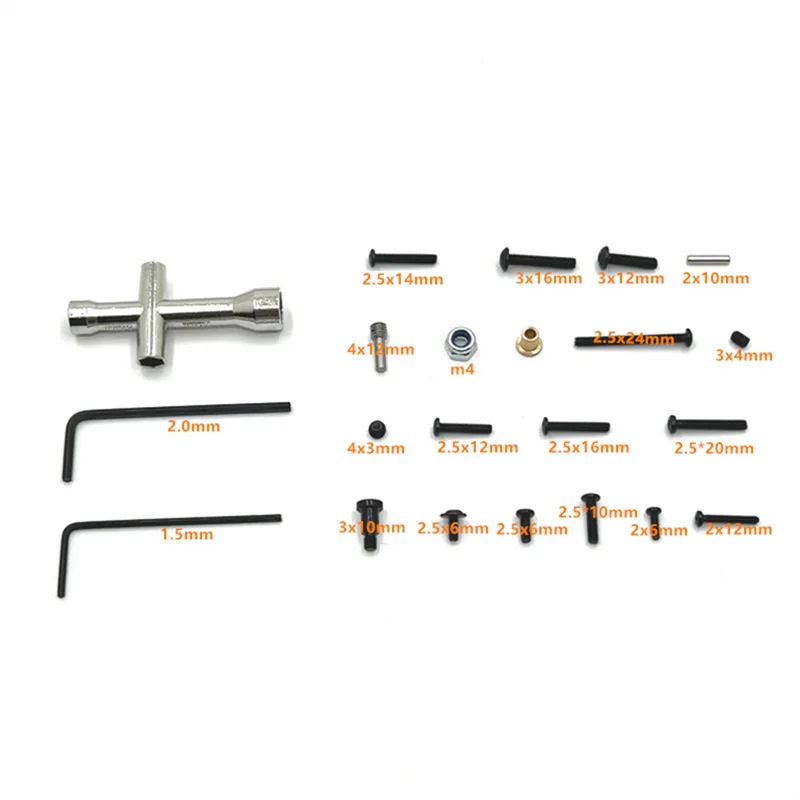 อัพเกรดโลหะ Retrofit สกรูกล่องเครื่องมือสําหรับ 1/12 RC รถ MN128 MN86 G500 RC รถอะไหล่