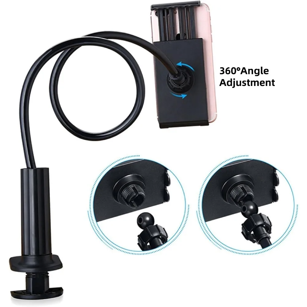 Updated Gooseneck Tablet Holder Stand for Bed 100cm 39.4in Adjustable Flexible Arm Tablets Mount Clamp