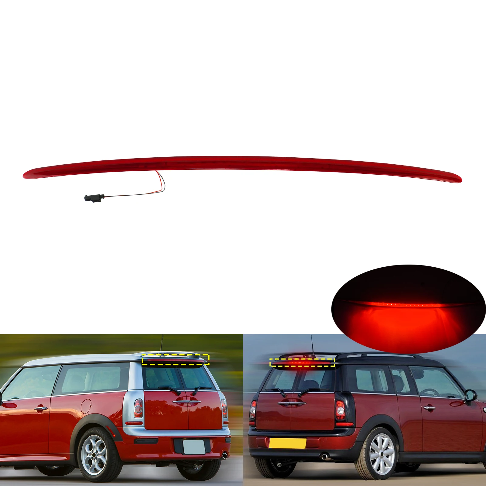 

Red Lens LED High Level Third Brake Stop Light For BMW Mini Clubman R55 2007-14