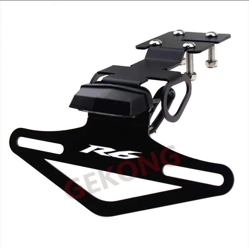YZF R6 License Plate Holder LED Light For YAMAHA YZF-R6 2006-2024 YZFR6 Motorcycle Tail Frame Bracket Rear Fender Eliminator