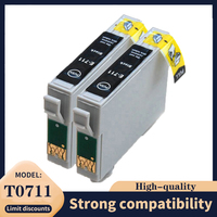 2pcs T0711 71 Black compatible ink cartridge For EPSON Stylus SX215 SX218 SX400 SX405 SX405WiFi SX410 SX415 SX510W Printer