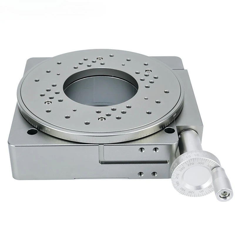 Manual rotary table, worm gear, displacement table, positioning table, indexing plate D110-200 (manual)