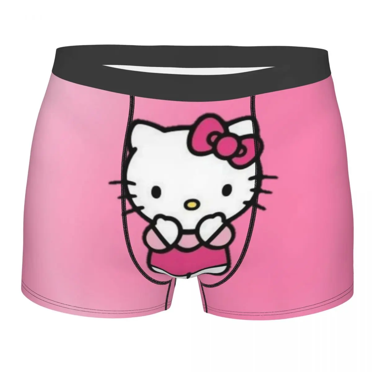 

Custom Hello Kitty Cat Boxers Shorts Men Anime Cartoon Briefs Underwear Cool Underpants