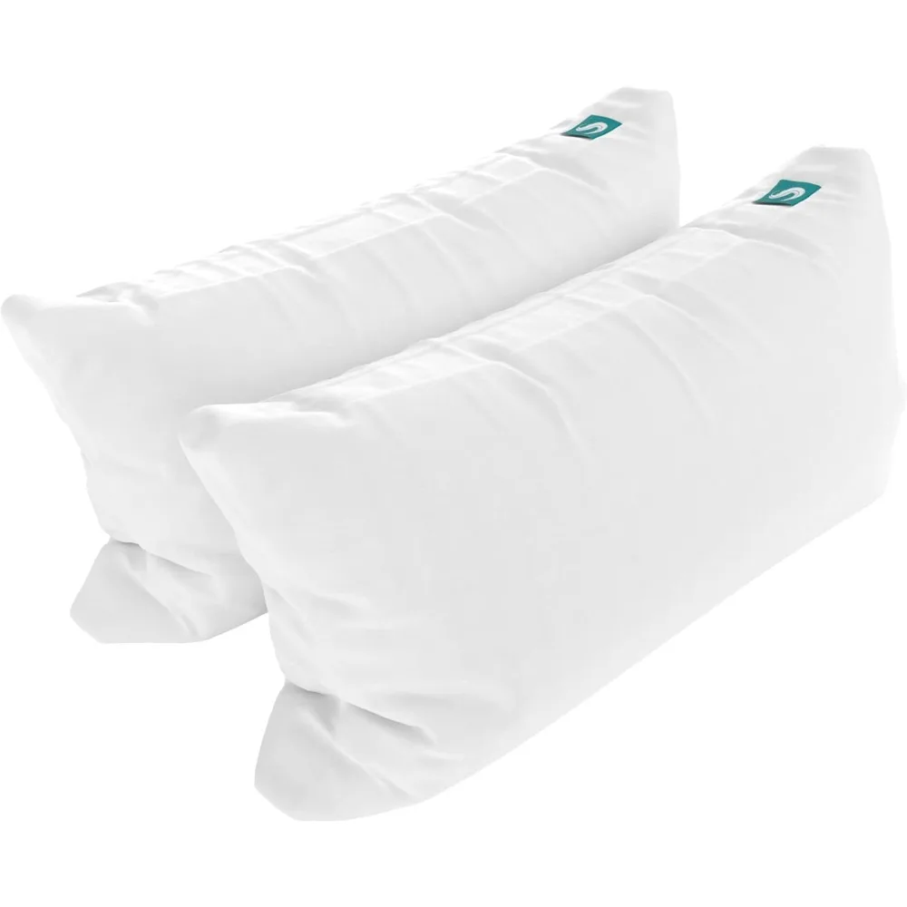 2-piece Set of Cold Bed Pillows and Detachable Bed Covers, Extra Large Microfiber Fill with Supportive Foam Memory Foam Pillow