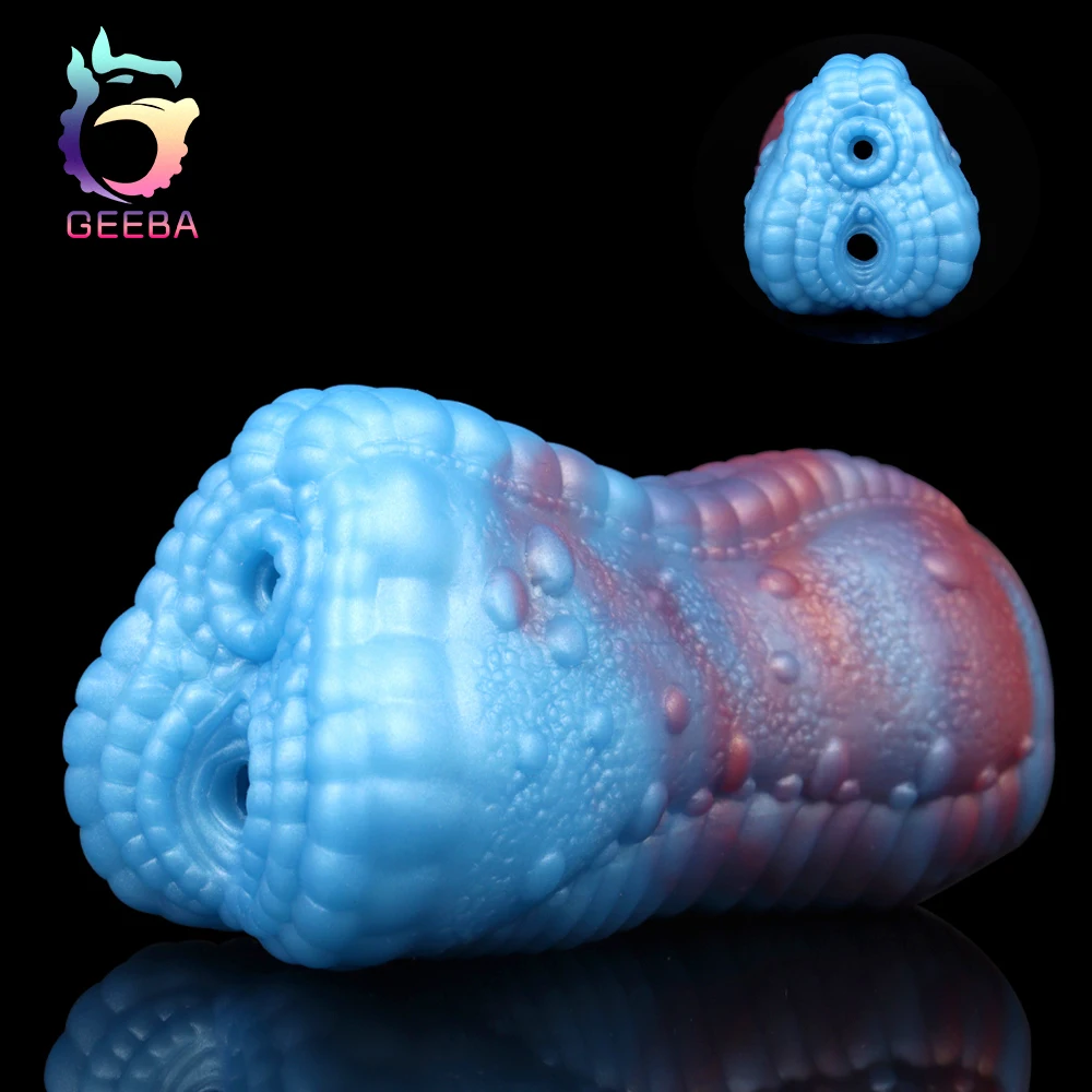 

GEEBA Double Channel Male Masturbator Fantasy Dragon Soft Silicone Stroker Realistic Vaginal Pussy Masturbation Sex Toys For Men