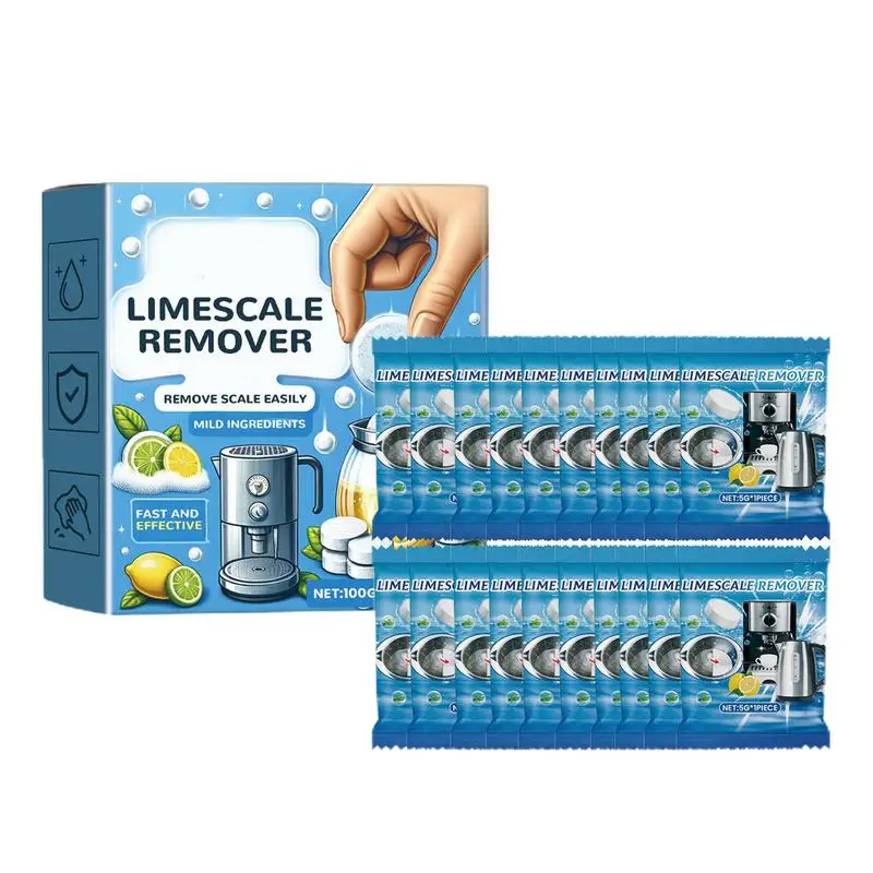 Limescale Remover Tablets Odor-Free Kettle & Coffee Cup Cleaner Tablets Coffee Machine Cleaning Tablets Coffee Machine Descaler