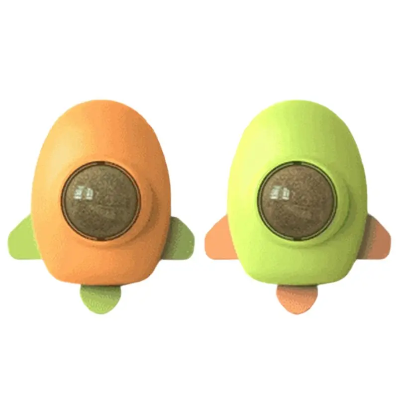 CYCLI-Rotating Flying Disc Style Cat Mint Ball 2Pcs Kitten Self-Entertainment Fun Relaxation Teasing Animal Plaything