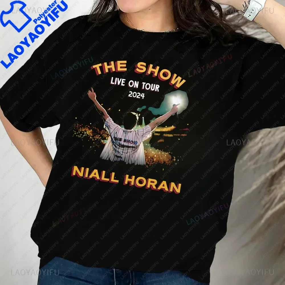 Loose Niall Horan Singer Print T-shirt Top Niall Horan Fan Gift Unisex Trend Short Sleeve Unisex Shirt Graphic Large T-shirt