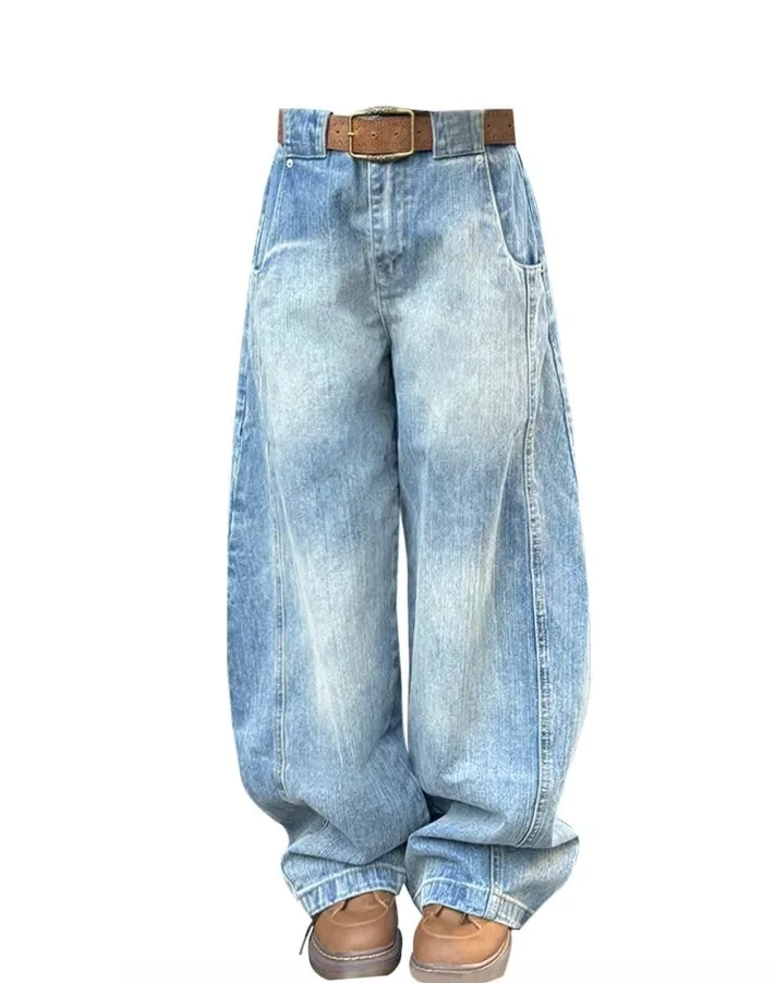 Wide Leg Pants Blue Formal Womens Summer Mesh Flowy Drawstrings Adjustable Spandex Lightweight Quick-Drying Kawaii Youth Cute OL