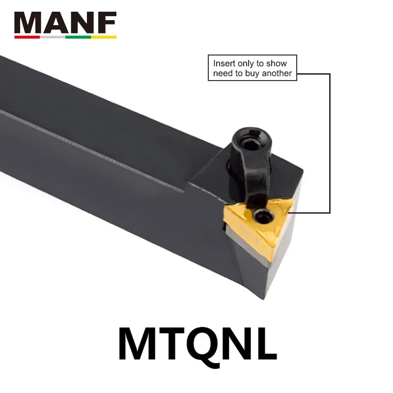 MANF Machining 20mm 16mm MTQNR-1616H16 turning tool holder Cutting Toolholder External Turning Tool Holder CNC Lathe cutter