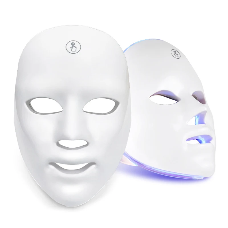 Beauty Facial Care Led Mask Hifu Red Light Photon Infrared Therapy 7 Colors Face Mask Whitening Skin Rejuvenation Anti-Acne