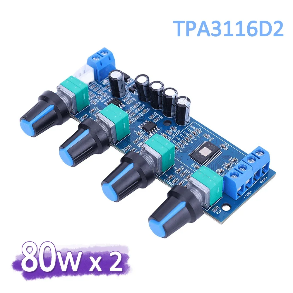 TPA3116D2 Dual Channel Stereo Digital Audio Power Amplifier Board High Power Audio Power Amplifier Board 80Wx2 Speaker XH-M567