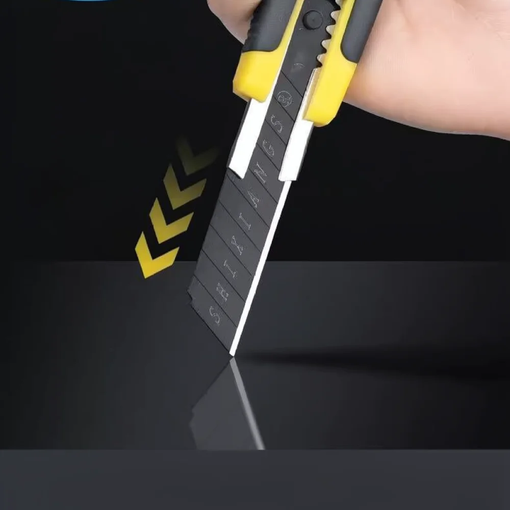 Versatile Utility Retractable Box Cutter Metal Handle Non Slip Grip Tool For Heavy Paper Cardboard Cutting