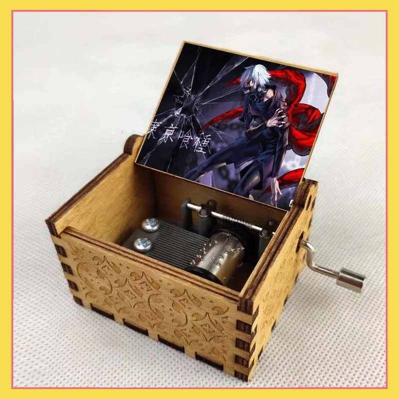 

New anime Tokyo Ghoul cartoon peripheral music box creative birthday gift retro wooden music box boutique decoration