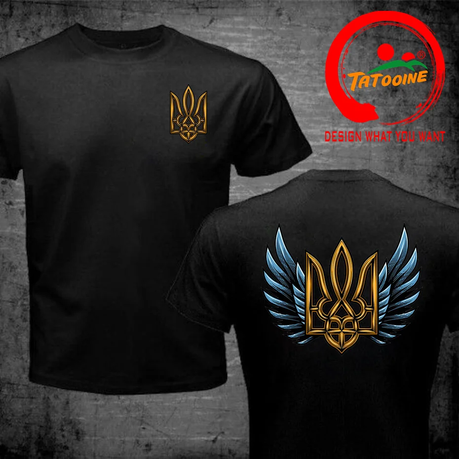 Ukraine Trident T Shirt Women Men Ukraine Coat of Arms T-shirt Ukrainian Patriotic Graphic T Shirs Woman Oversize Streetwear Tee