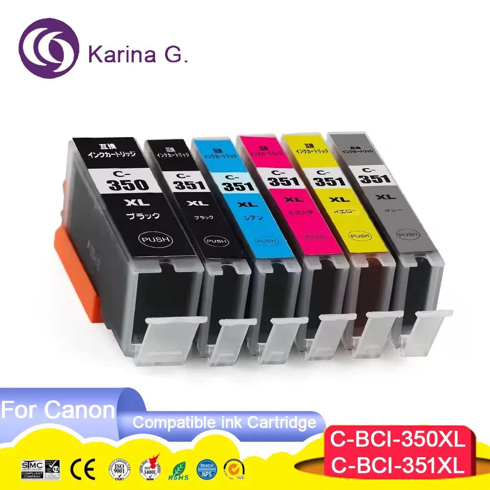 

BCI-350XL BCI-350 BCI 350 BCI-351XL BCI-351 BCI 351 Compatible Printer Ink Cartridge for Canon PIXUS MG6330/MG6530/MG6730/7130
