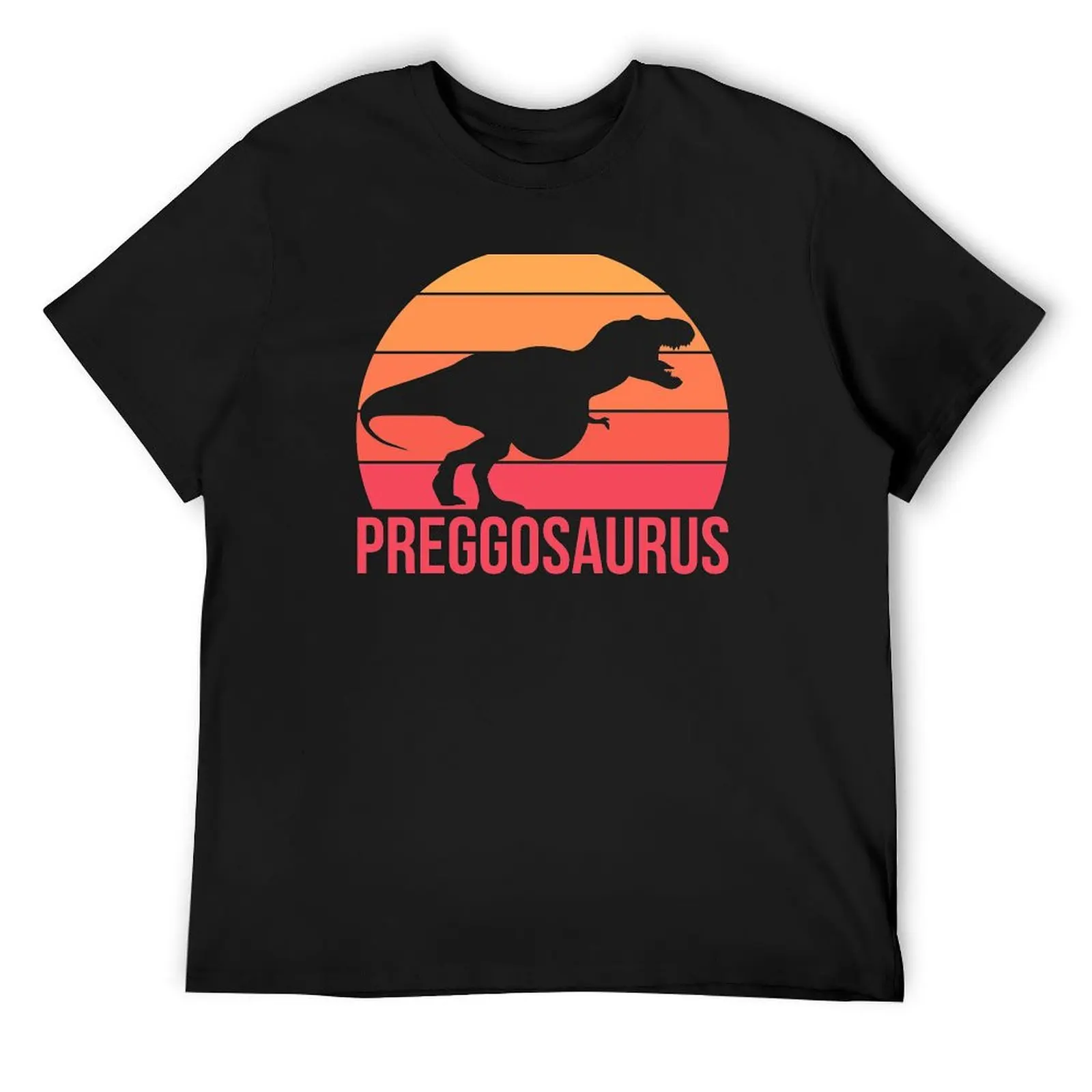 Preggosaurus - Pregnant Dinosaur Mom T-Shirt man t shirt anime clothes sublime rapper graphic tees t shirt men 100℅ cotton