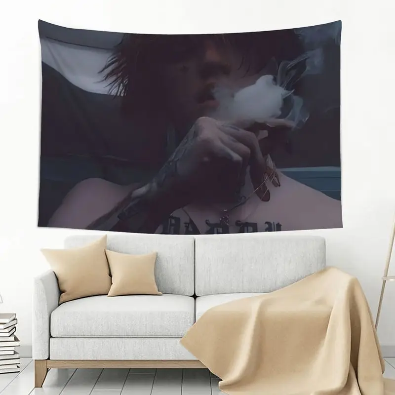 VIKAMA Retro Film Tattoo Atmosphere Touching Like Tapestry Background Boys Street Niche Trendy Cool Wall Decoration Room Decor