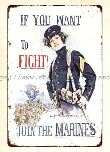 house decorations 1915 IF YOU WANT TO FIGHT JOIN THE army metal tin sign