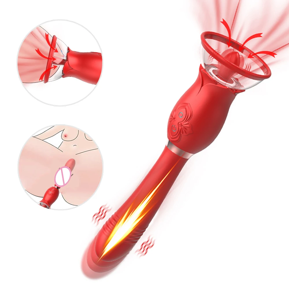 Powerful Thrusting Sucking Vibrator Female Sucker Clitoris Stimulator G Spot Dildo Massager Adult Goods Sex Toys Shop for Women