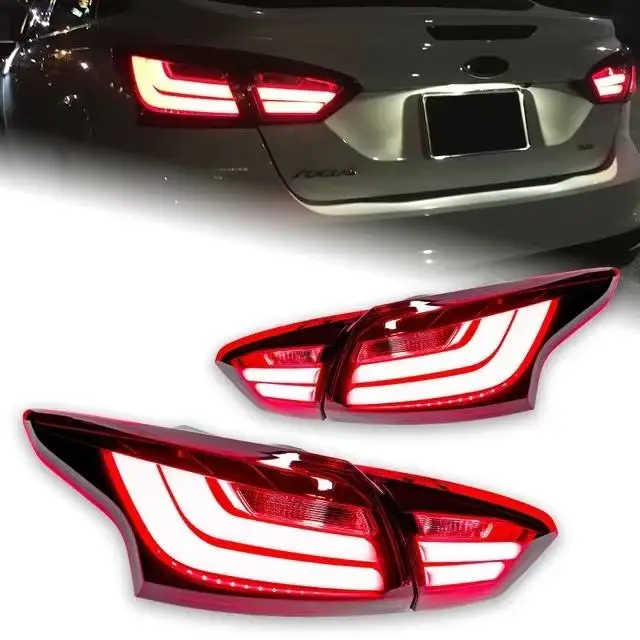 

Stunningmore Car Light for Ford Focus 3 Sedan LED Taillight 2012-2014 Rear Dynamic Turn Signal Tail Lamp Auto Accessories