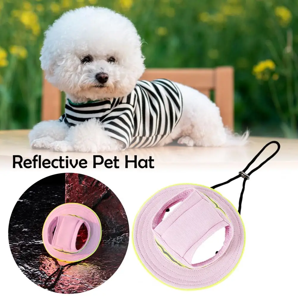 Cute Pet Hat Stylish Functional Pet Hats for Outdoor Adventures Reflective Sunscreen Options for Small to Medium Dogs Charming