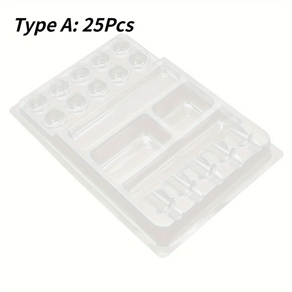 25pcs Plastic Disposable Ink Cup Tray, Pigment Rack Holder, Tattoo Needle Holder Container Cup Stand Kit Tattoo Supply