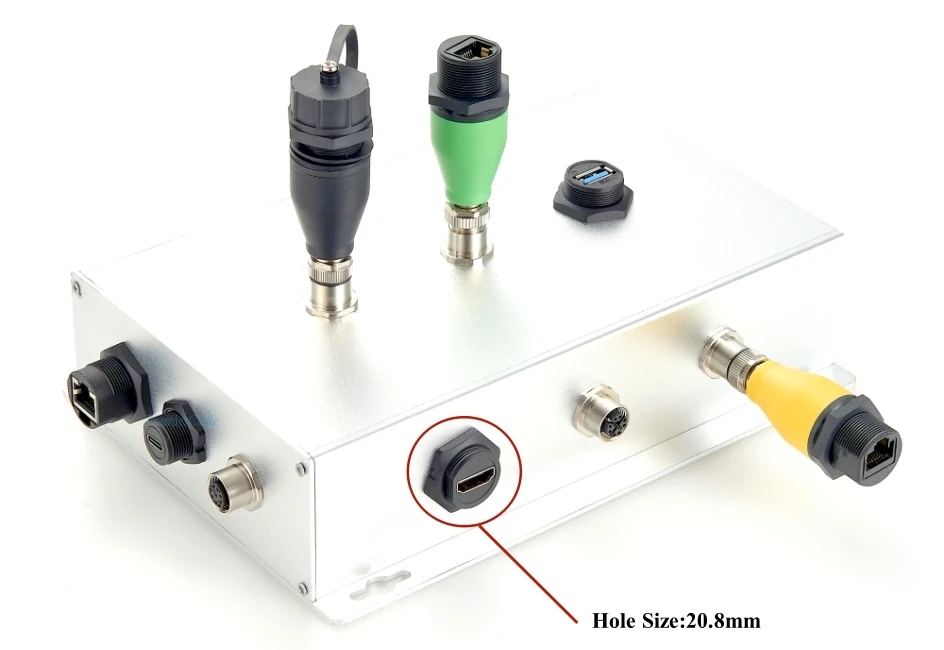 IP67 Wasserdichter HDMI 1.4 Buchse-zu-Buchse-Koppler 4K@30Hz Flächenbündiger Durchgangsverbinder für TV PC Monitor Projektor – Detail 2