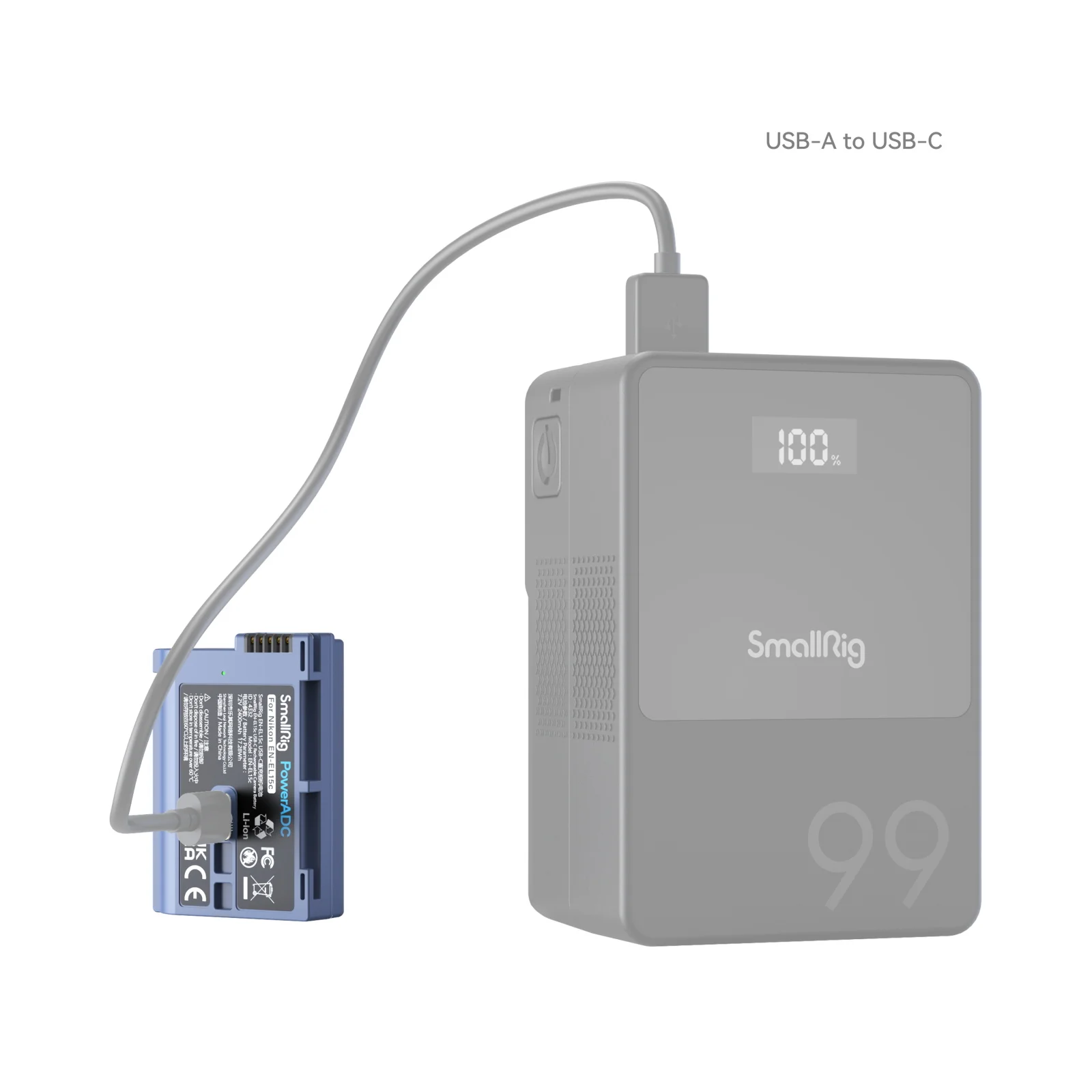 Smallrig EN-EL15c EN-EL25 USB-C Rechargeable Camera Battery 1000mAh 7.6V Fast Charging For Nikon Z30 Z50 Z6III Z8 Z7II Z6 D850