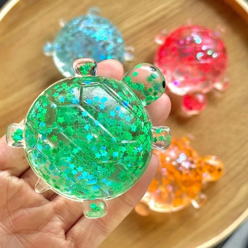 Large maltose sequins turtle pinch music decompression toy high quality slow rebound pinch music decompression toy 6cm