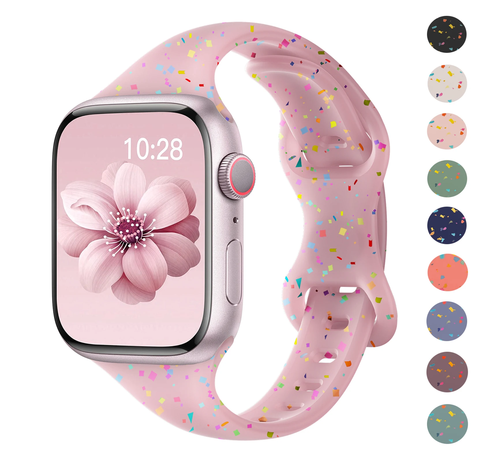 Apple Watch用スリムシリコンバンド,iwatchシリーズ10,9,8,7,6,3,se ultra 2,40,41,45,44mm用ストラップ38mm、49mm、42mm、46mm