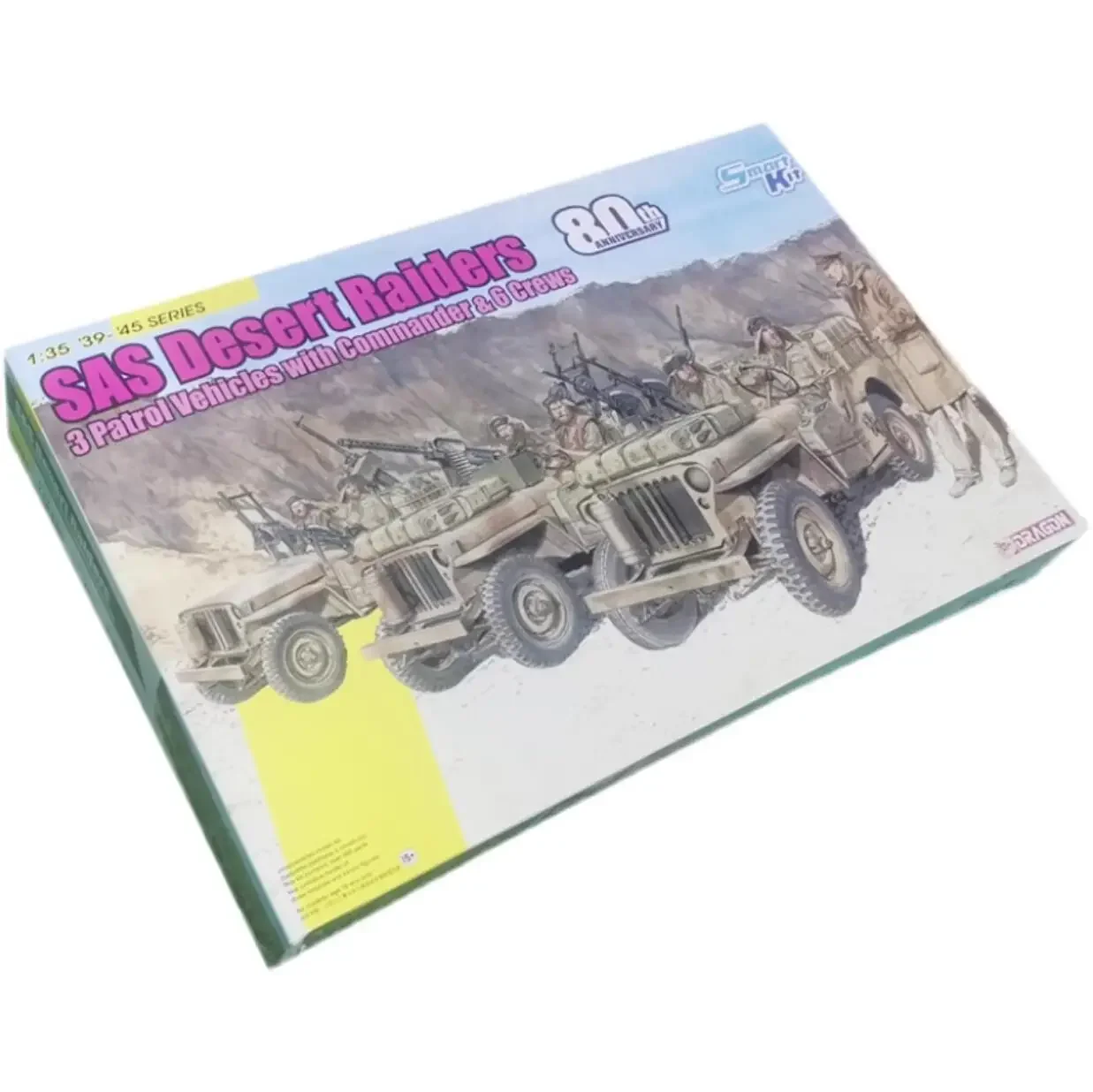 Dragon 1/35 6931 WWII British SAS Desert Raiders 3 Patrol Vehicles w/7 Figures