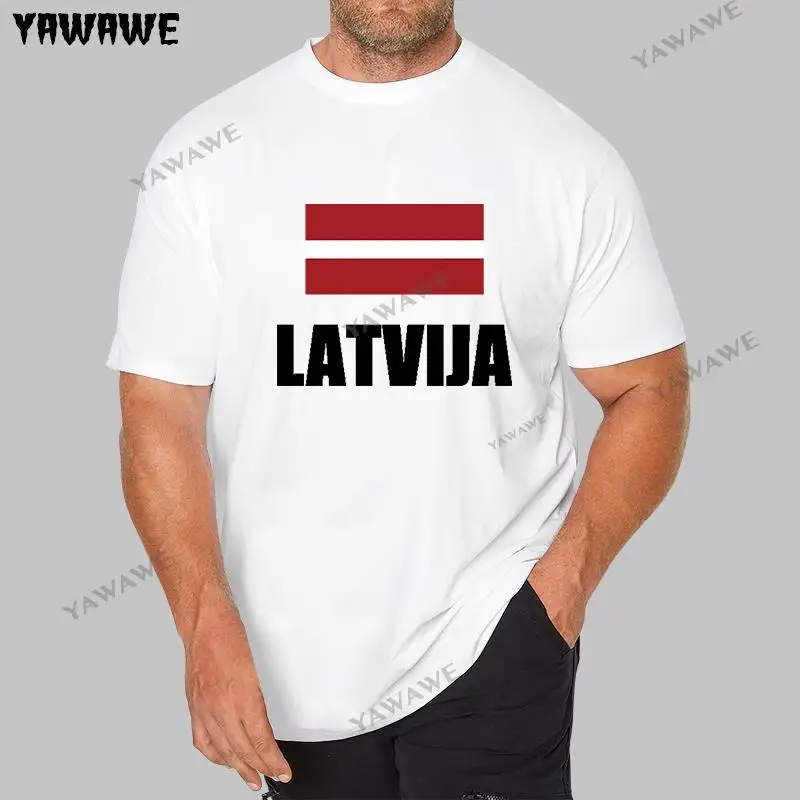 Latvia Latvija men t shirts fashion jerseys nation team  cotton t-shirt clothing tees country sporting flag Latvian LVA Tops