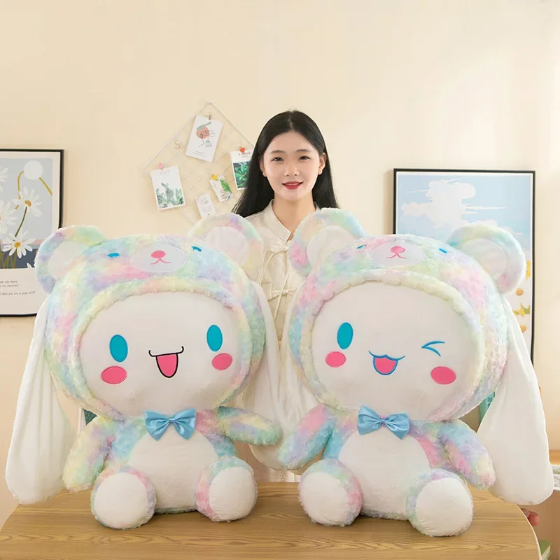 Big Size Sanrio Kawaii Cinnamoroll Dog Plush Toys Pillow Stuffed Animal Comfort Soft Dolls Kids Birthday Gift Cartoon Anime Toy
