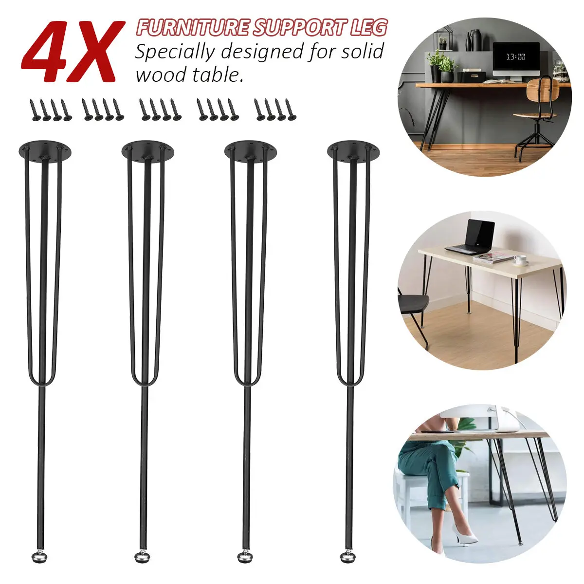 Simple Office Table Iron Wire Hardware Accessories Modern Iron Leg Desk Bracket Table Foot