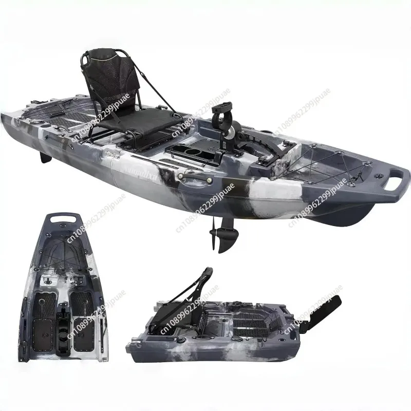 Modular Split Hard Pedal Kayak 2/3 Section Single Double Person Spliced Fishing Canoe With Fins For Water Sport