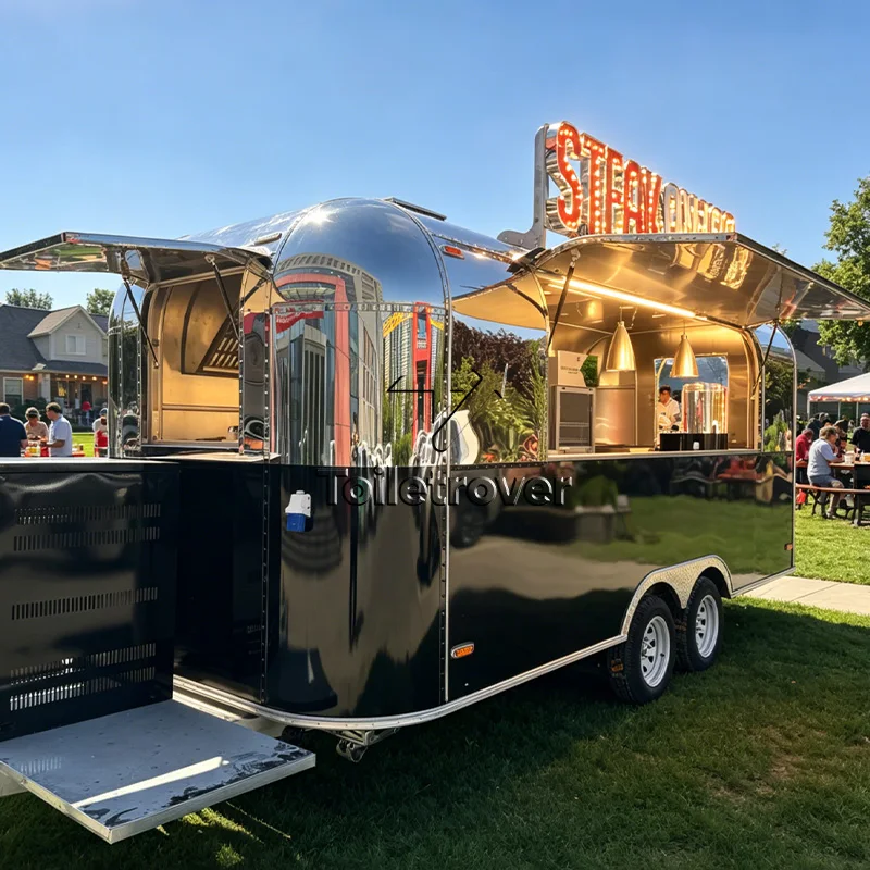 

European Street Food Trailer Fully Equipped Mobile Restaurant Popcorn Concession Trailers Catering Food Truck