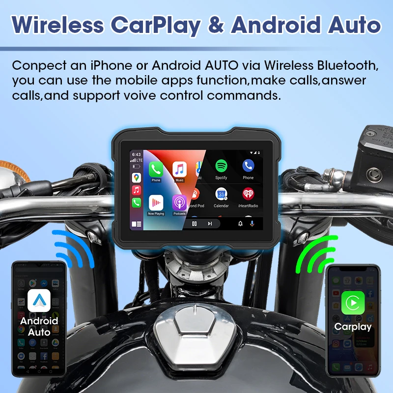 5 بوصة لسيارات BMW R1200GS R1250GS اللاسلكية CarPlay Moto أندرويد السيارات المحمولة الرقمية دراجة نارية لوحة القيادة لتحديد المواقع والملاحة الشاشة