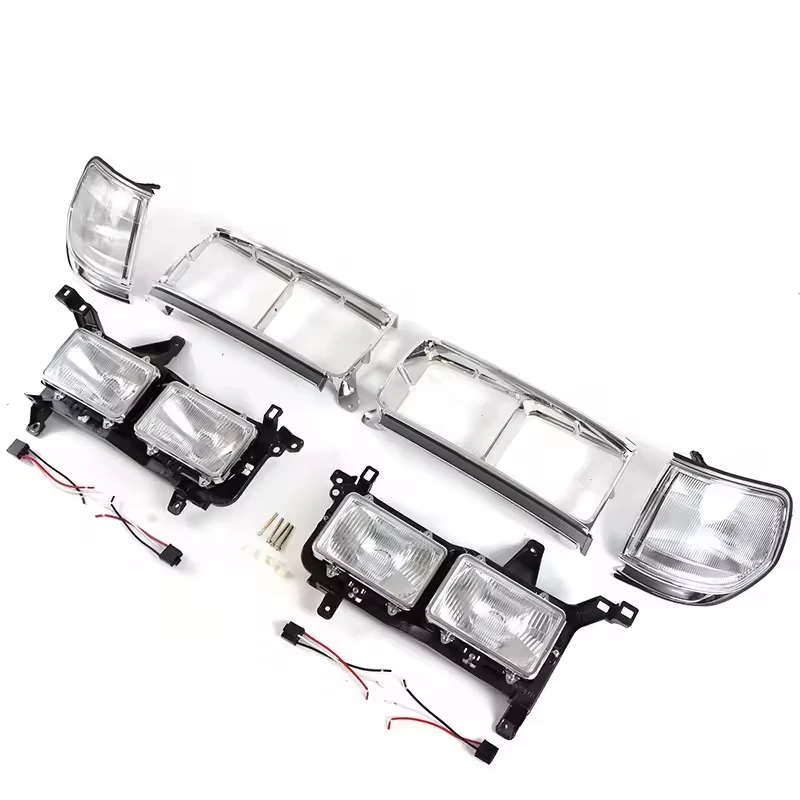 New Front Car Lamp Surround Chrome Brackets Corner Lights LC80/FJ80 1990-1997