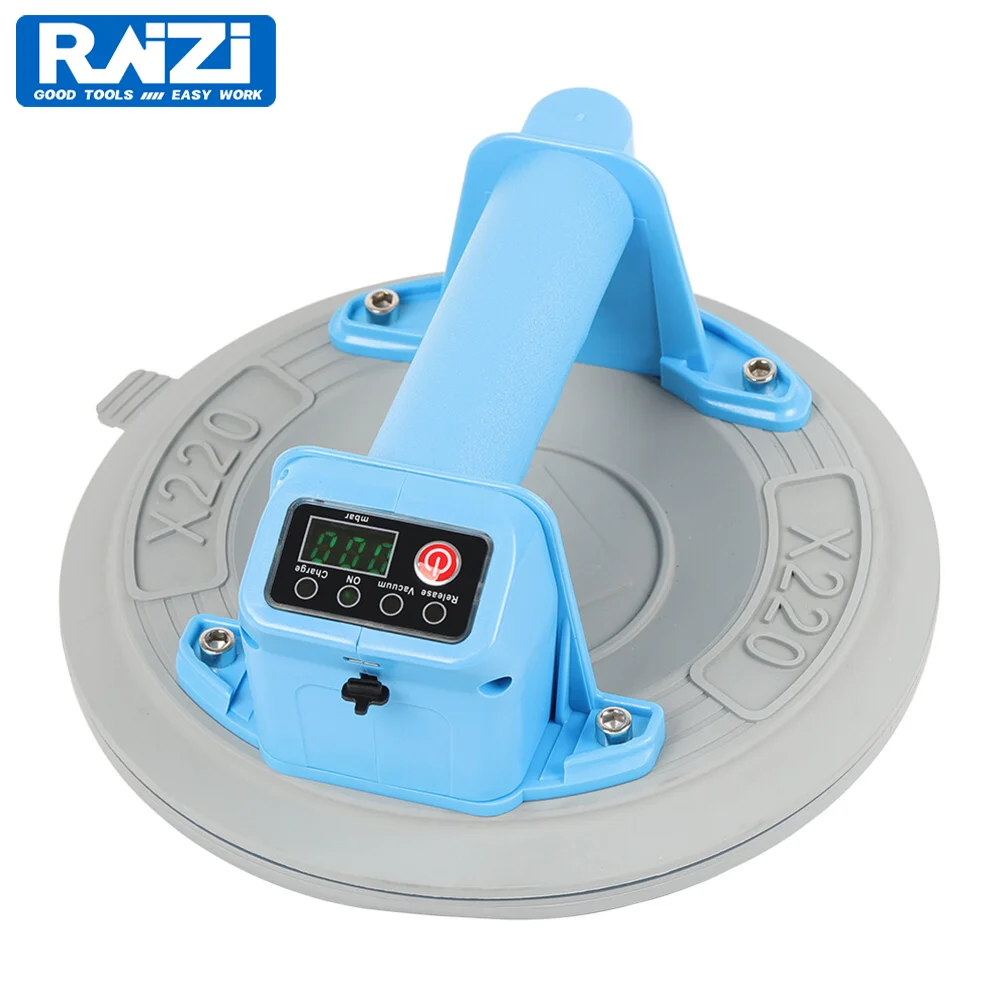 Raizi X220 Utensili manuali a ventosa elettrica portatile Sollevatore in movimento per piastrelle di vetro ceramico per superfici opache e lisce