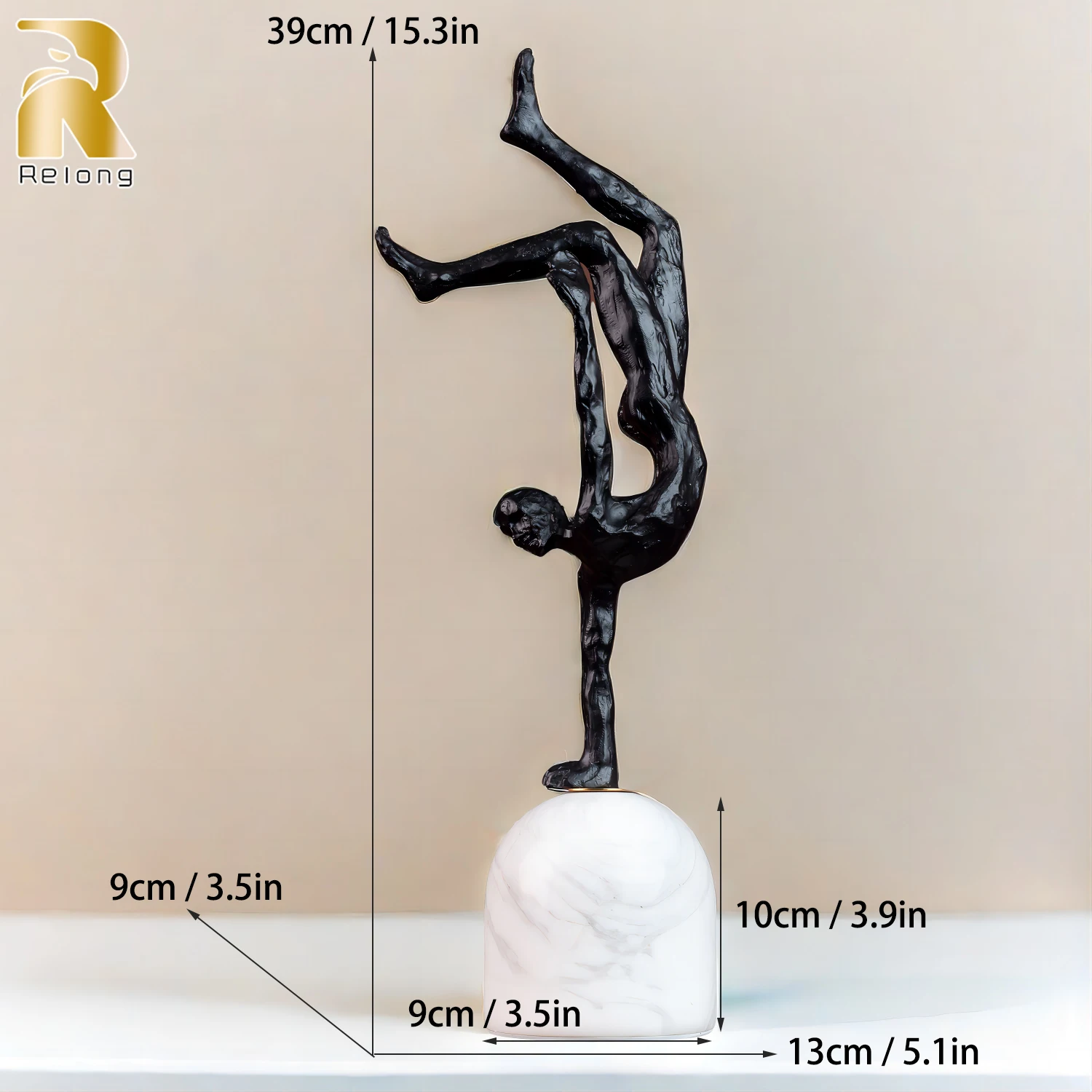 Abstract Metal Figurine Metal Handmade Crafts Sculpture With Marble Base Giacometti Modern Art Home Hotel Decoration Ornaments