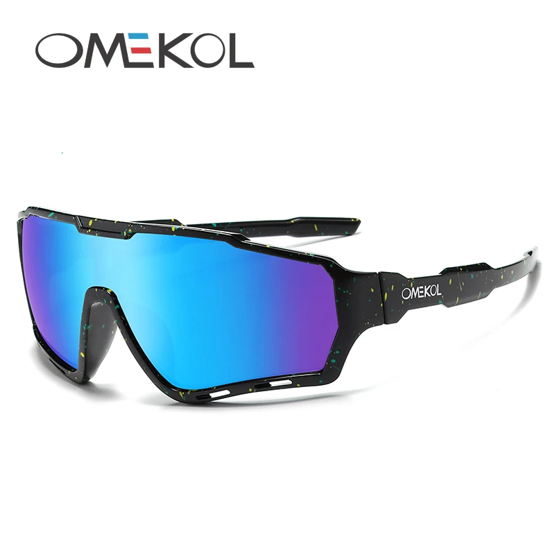 OMEKOL Brand New Cycling Sunglasses Men Women Sun Glasses Fishing Eyewear UV400 Hiking Baseball Softball Outdoor Sport Goggles