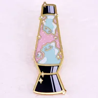 Cute Elf Lava Lamp Enamel Pin Cartoon Glitter Metal Badge Fashion Jewelry Gifts
