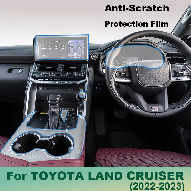 

Hot Sale Dashboard Cover Skin Anti-Scratch Shield Accessories For TOYOTA LAND CRUISER (2022-2023) Car Interior Protective Film