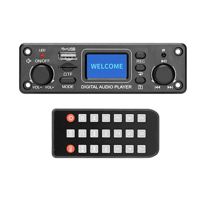 Reproductor de Audio Digital con Bluetooth, reproductor de MP3, placa decodificadora, 128x64 puntos, LCD, USB, SD, BT, FM, módulo de reproductor de música TPM119B