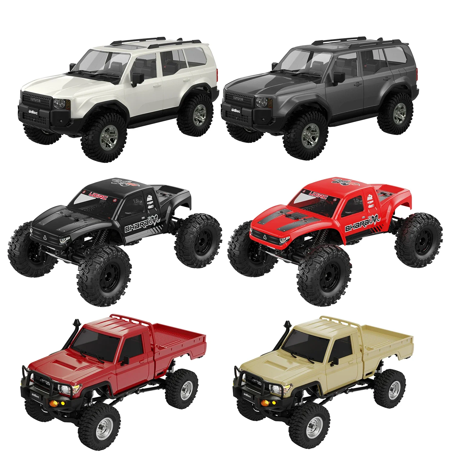 UDIRC 1/18 1/24 Scale Rock Crawler 4WD Off-Road Brushless Electric Pickup Truck UCX1801PRO UCX1802PRO UCX2404PRO Gift for Adult