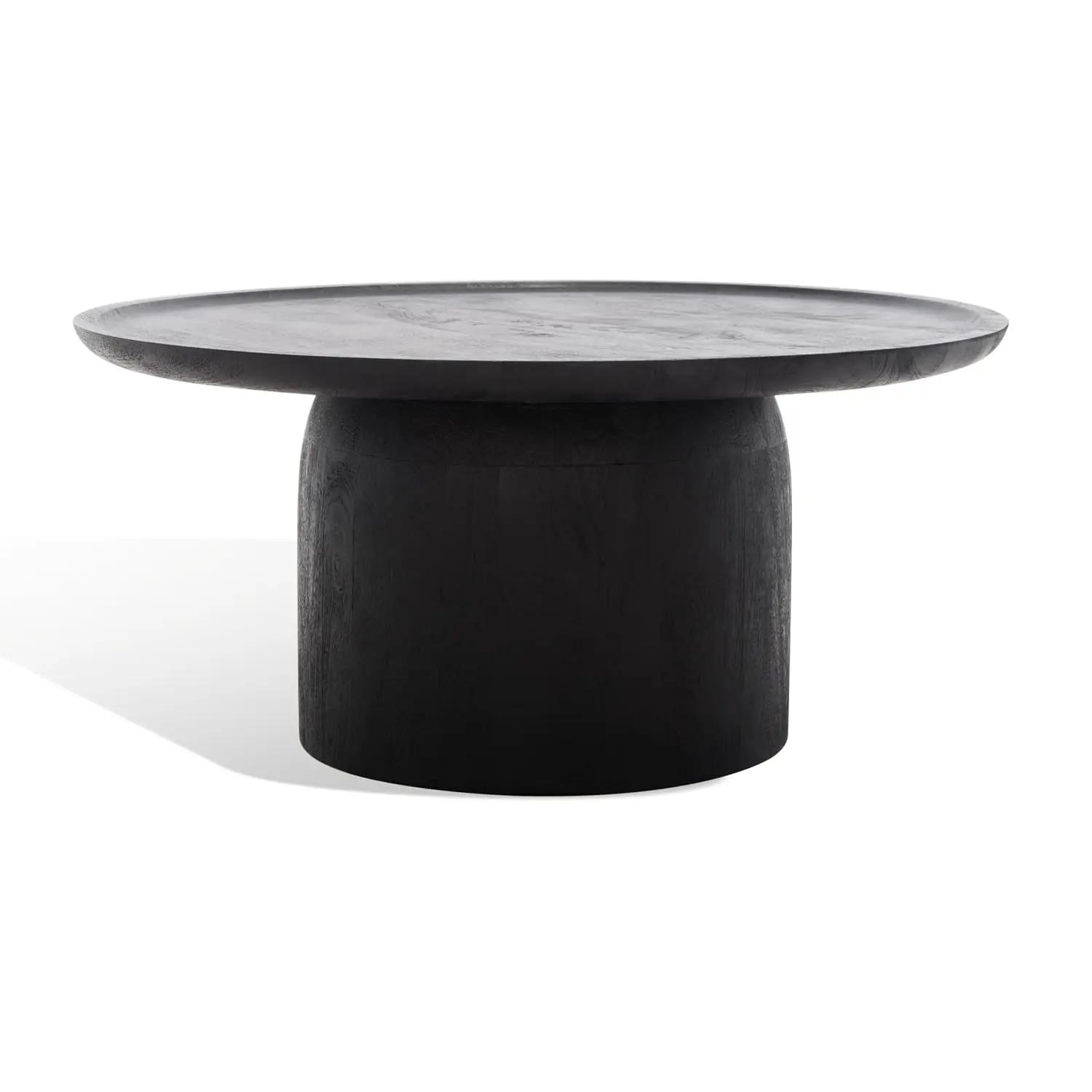 Couture Collection Hope Black Solid Wood Round Coffee Table, Customized