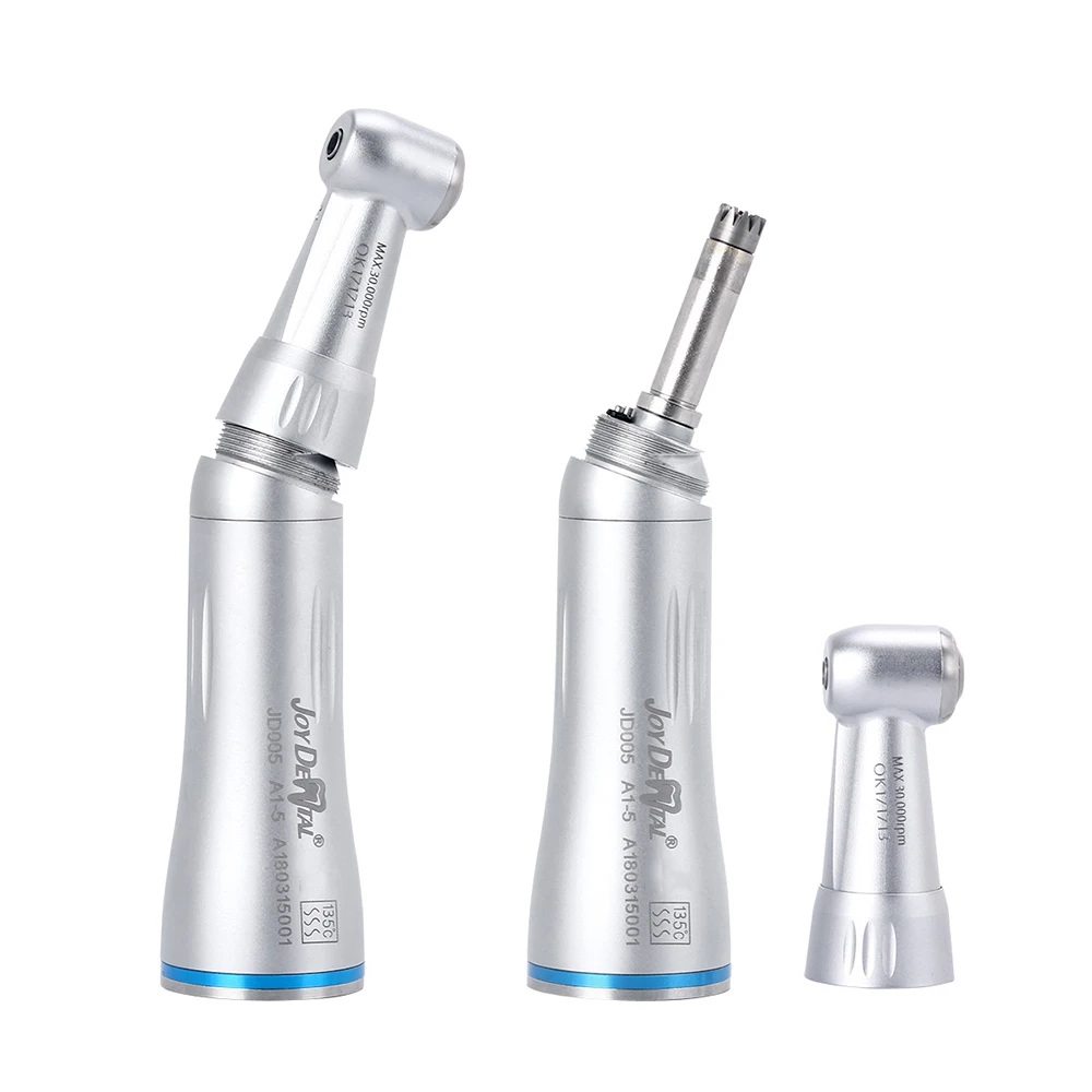 JOYDENTAL Dental Interner Wasserspray Winkelstück 4-Loch-Luftmotor-Handstück-Set mit niedriger Geschwindigkeit und Druckknopf