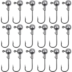 50pcs/set Crappie Jig Heads Fishing Hooks 1g 2g 3.5g Crank Jig Head Fishing Hook Lures Bait Soft Worm Fishhook Accessories For F